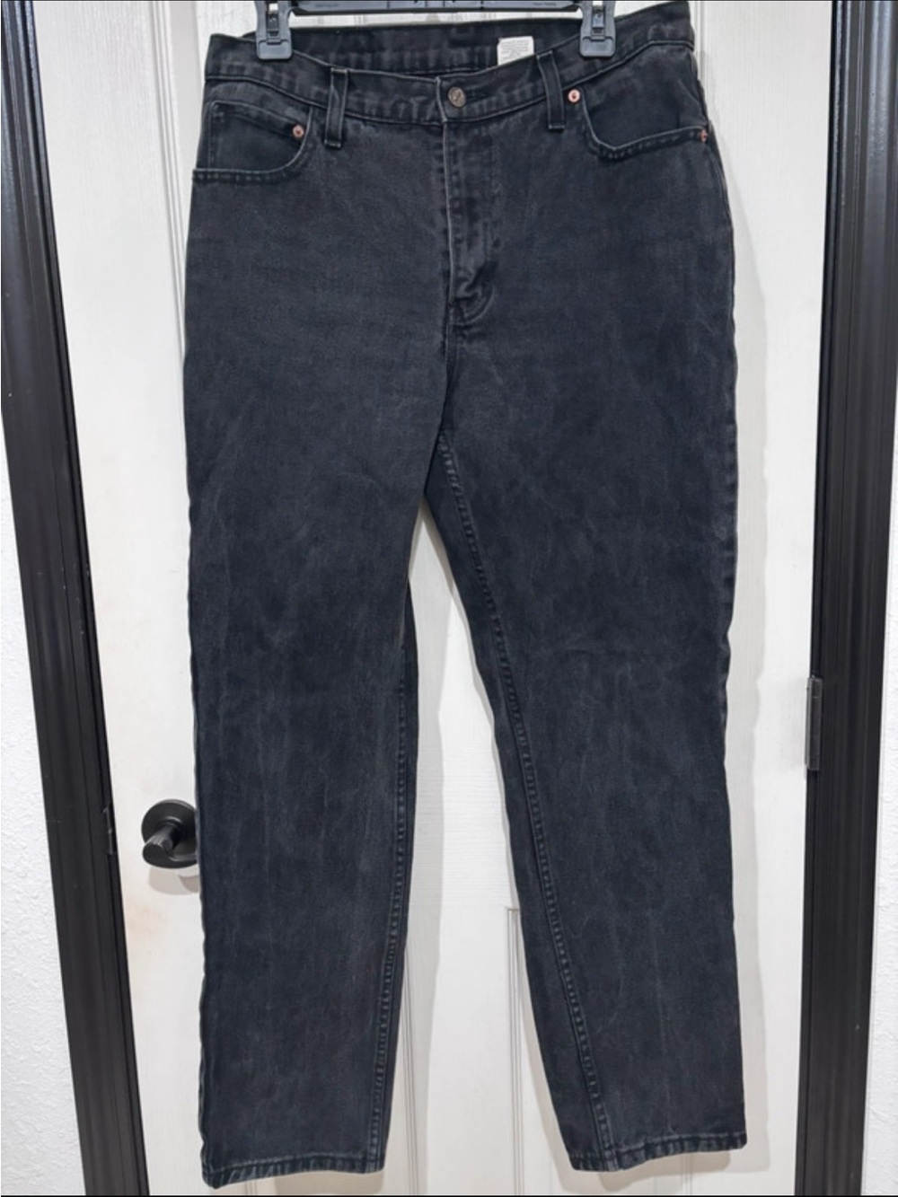Vintage 90s Jordache Black High Waisted Mom Jeans Size 15/16 Rigid Cotton